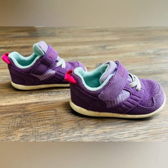Tsukihoshi Racer Baby Shoes in Purple/Lavender Size 5.5 - Picture 6 of 6